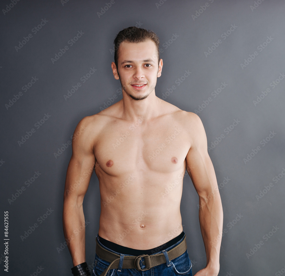 Fototapeta premium Portrait of young muscular man