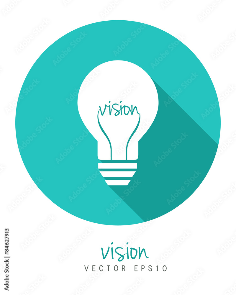 Lightbulb as vision concept in flat design Lightbulb as vision concept in flat design