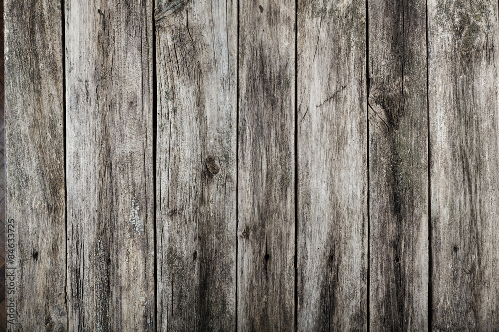 Naklejka premium Wooden ragged grey texture background