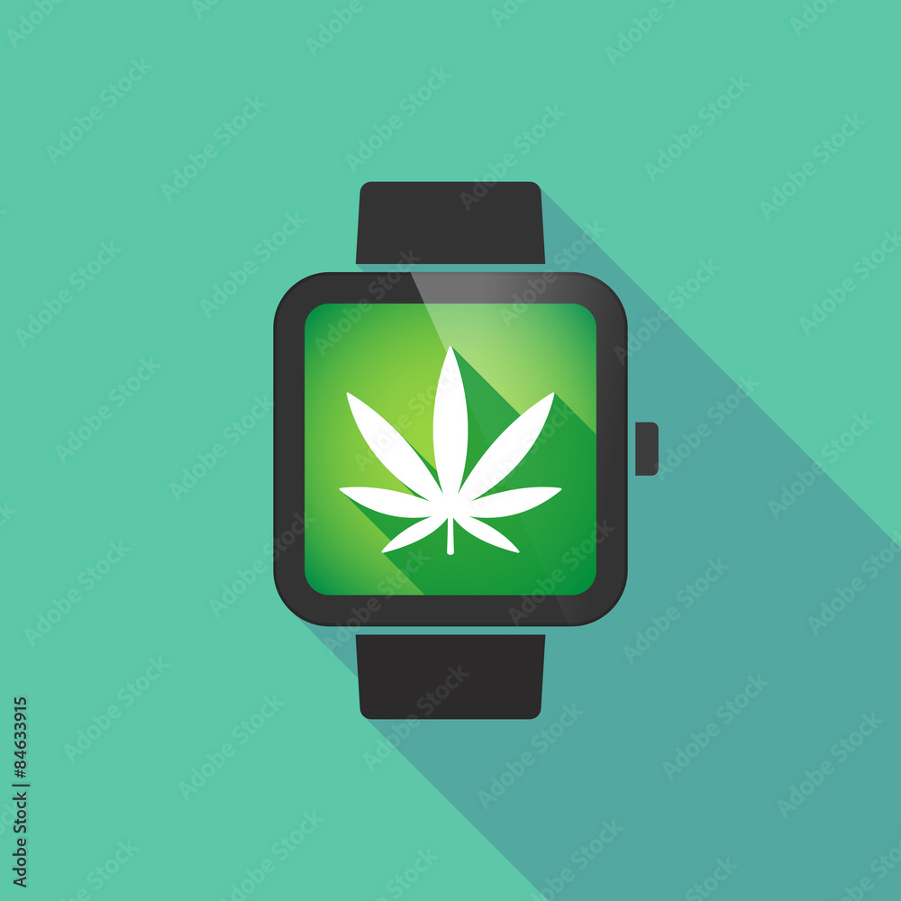 Smart watch with a marijuana leaf Smart watch with a marijuana leaf