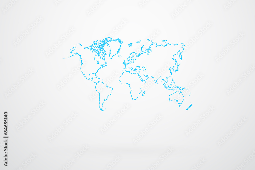 World Map Borders Vector