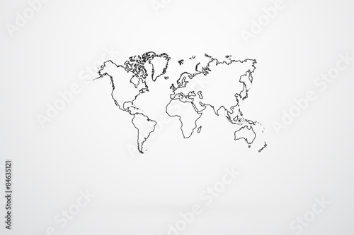 World Map Borders Vector
