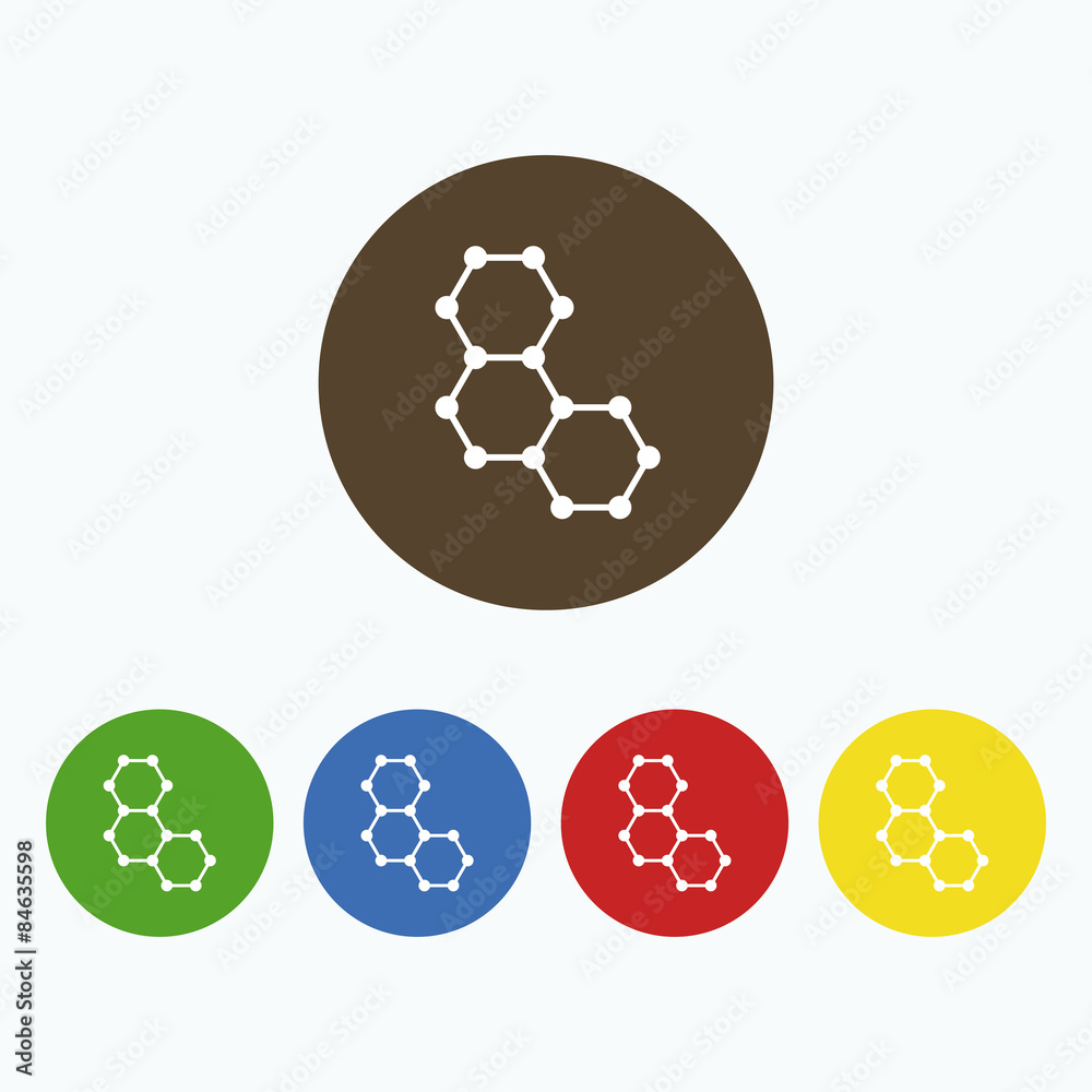 Simple icon molecule. Simple icon molecule.