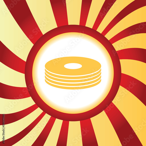 Disc pile abstract icon