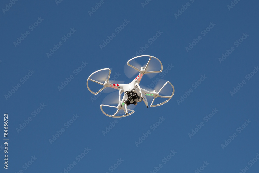 Small drone on the sky. Small drone on the sky.