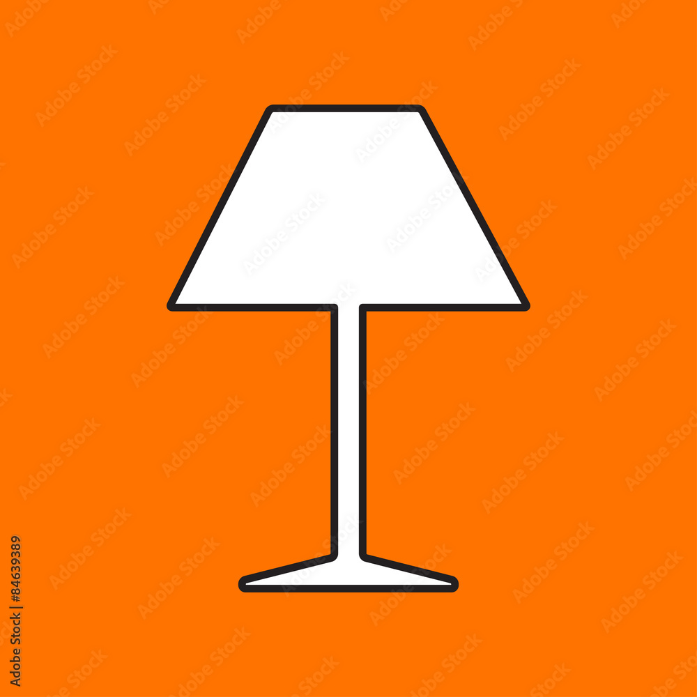 Vector reading-lamp icon. Eps10