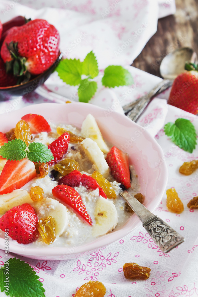 oatmeal and fresh fruit oatmeal and fresh fruit