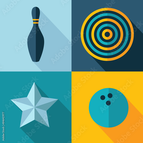 Vector games set icon