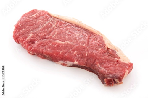 raw aged sirloin steak