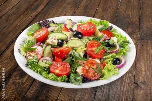 Salad, Greek Salad, Lettuce.