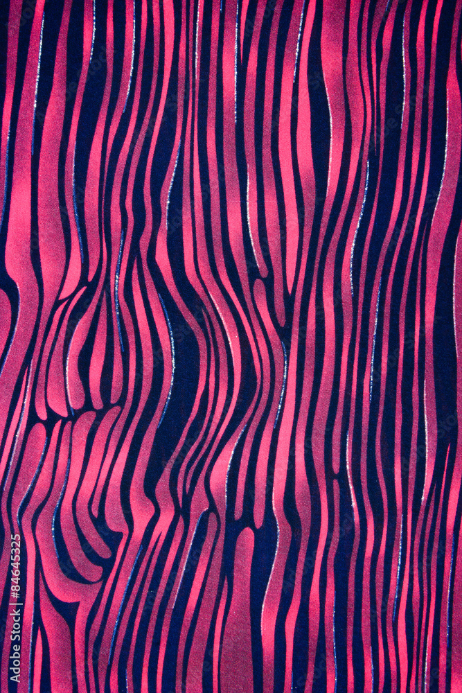 texture of print fabric striped zebra for background