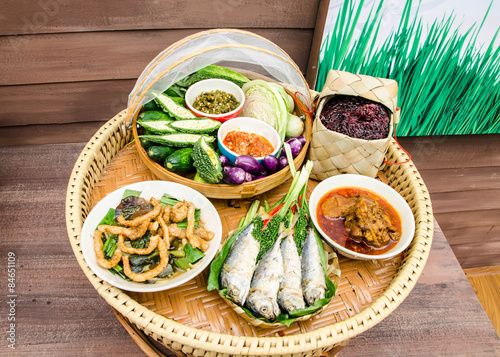traditional northern of Thailand food call Khantoke