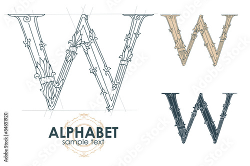 Sign design element. Vector illustration. Abstract ornate curly 