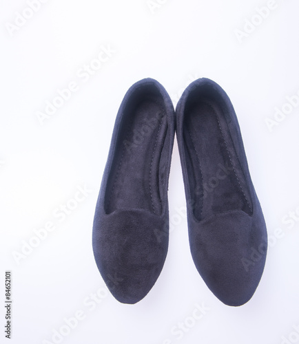 shoe. black colour fashion woman shoes on a background.