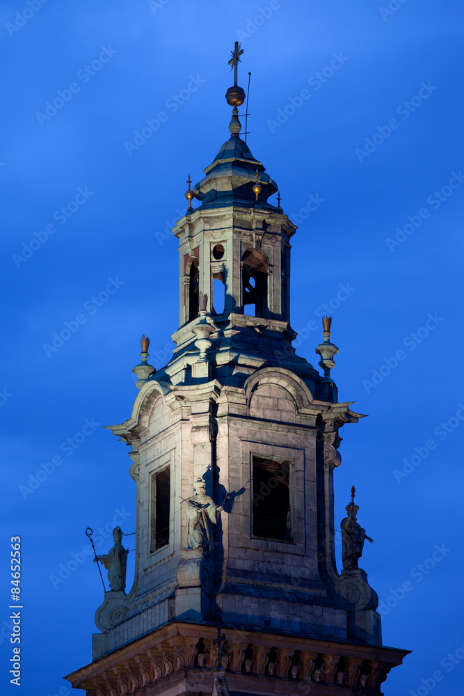 Clock Tower of the Wawel Cathedral in Krakow