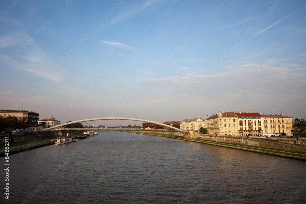 Obraz premium Father Bernatek Footbridge in Krakow