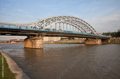 Pilsudski Bridge on Vistula River in Krakow © Artur Bogacki