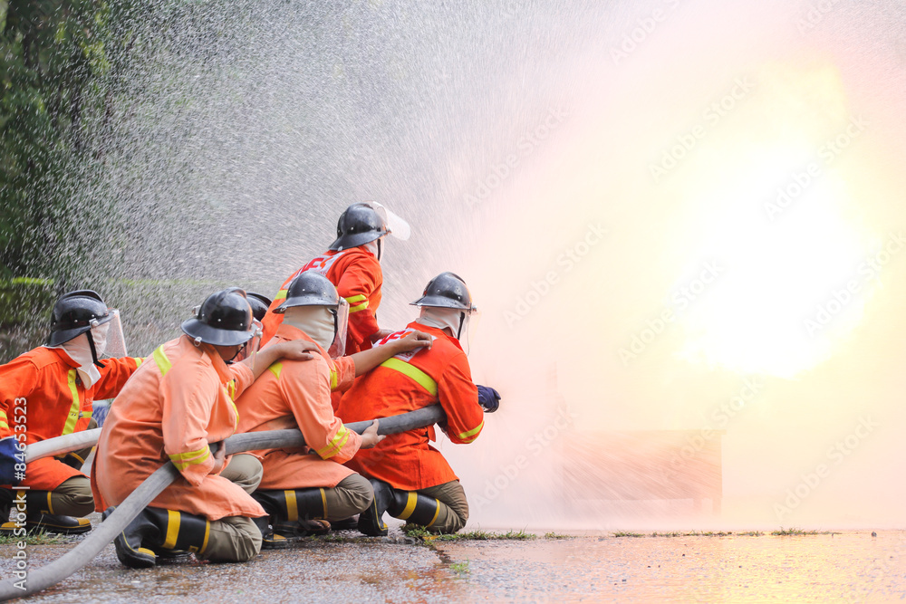 Firefighters training exercise Firefighters training exercise