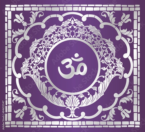 aum syllable, paisley design ,Hinduism, India