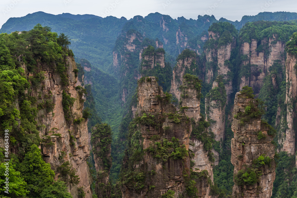 Mountain landscape of Zhangjiajie national park,China