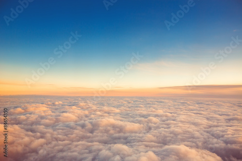 Fototapeta Naklejka Na Ścianę i Meble -  Flying above the clouds. view from the airplane