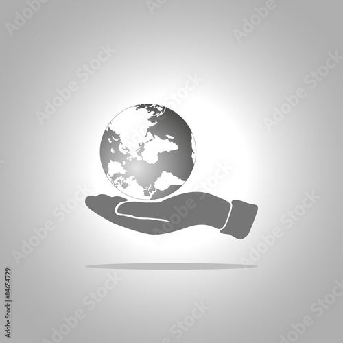 Obraz na płótnie holding globe w salonie