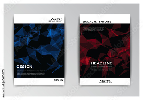 Template of booklet with abstract elements