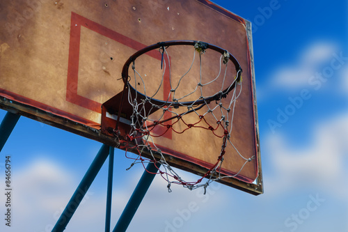 old basketball hoop