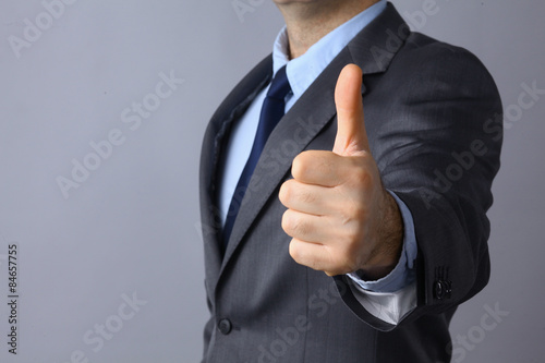 Picture of man hands showing ok sign photo