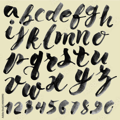 Vector handmade alphabet