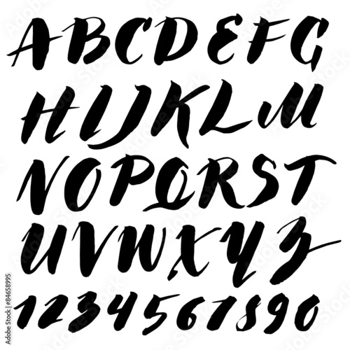 Vector handmade alphabet