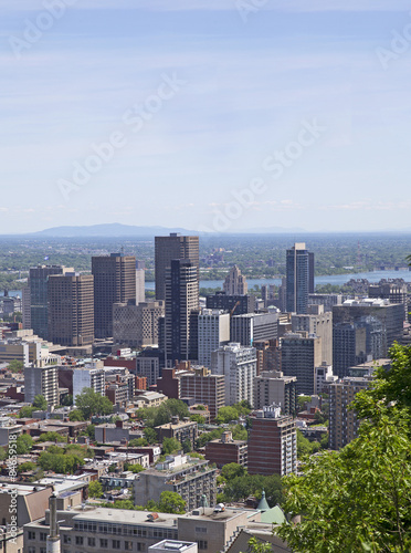 View of Montreal in Canada from Mount Royal