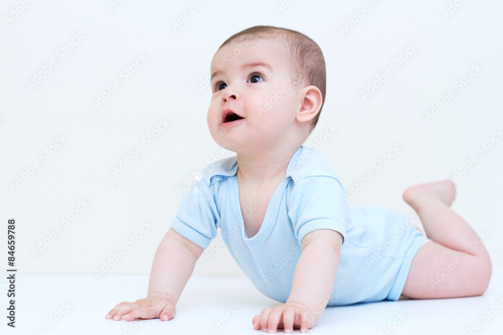 Beautiful baby on white background Beautiful baby on white background