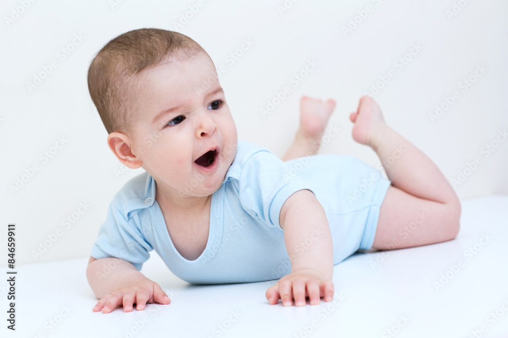Beautiful baby on white background Beautiful baby on white background
