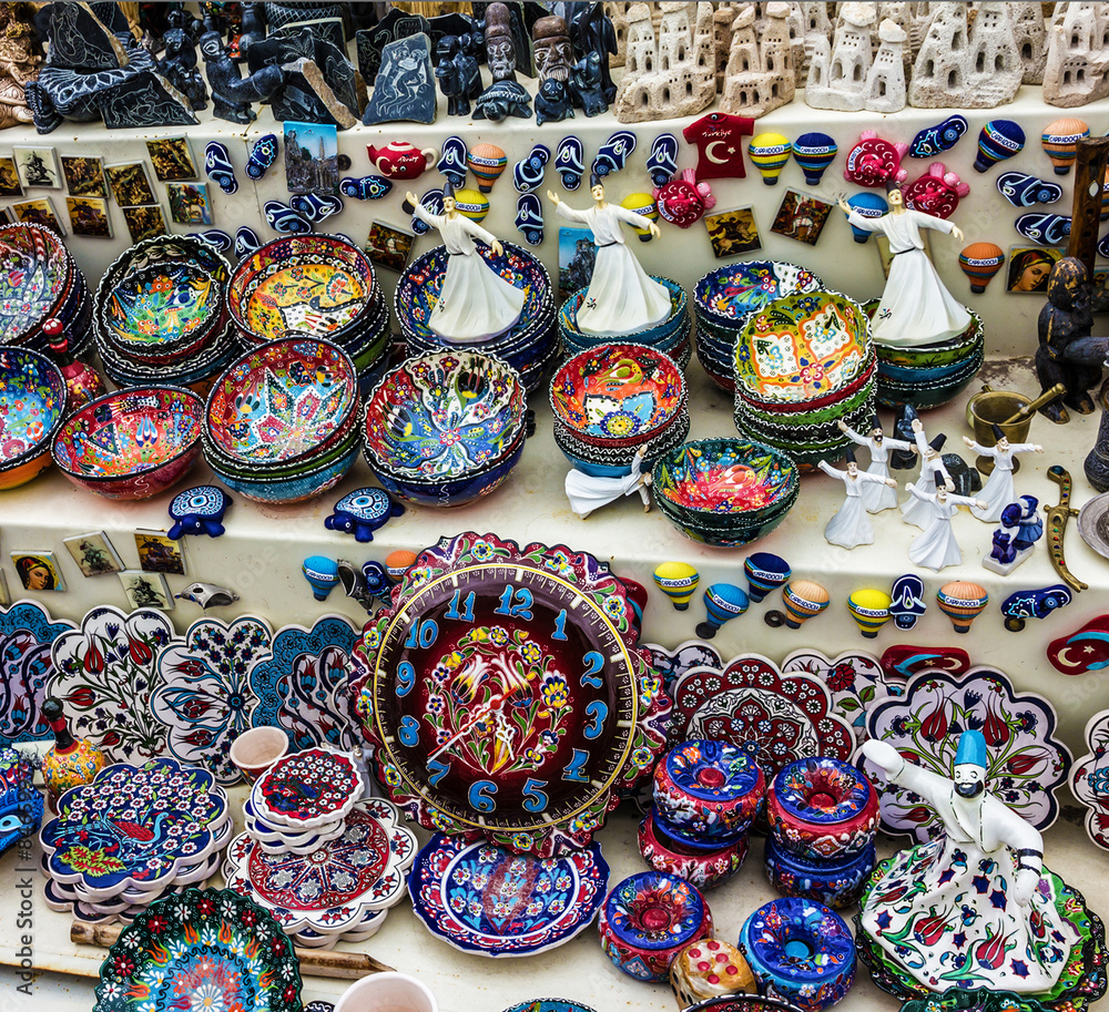 ISTANBUL, TURKEY: Souvenir homemade wares for tourists