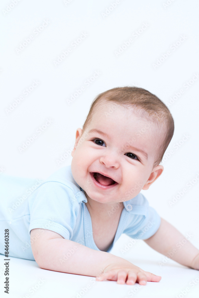 Beautiful baby on white background Beautiful baby on white background