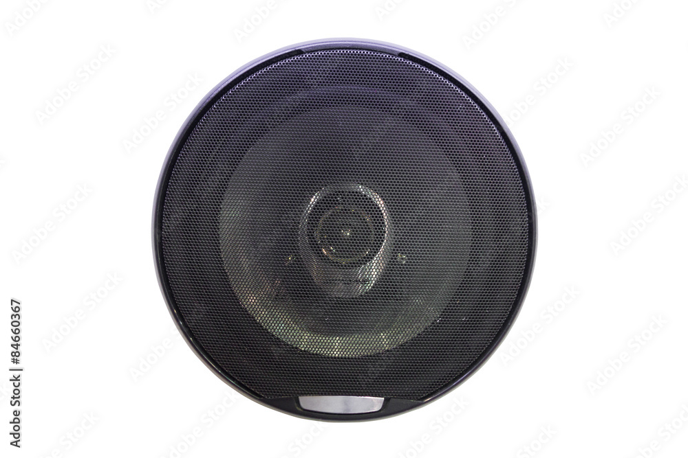 Circle Loudspeaker on white background