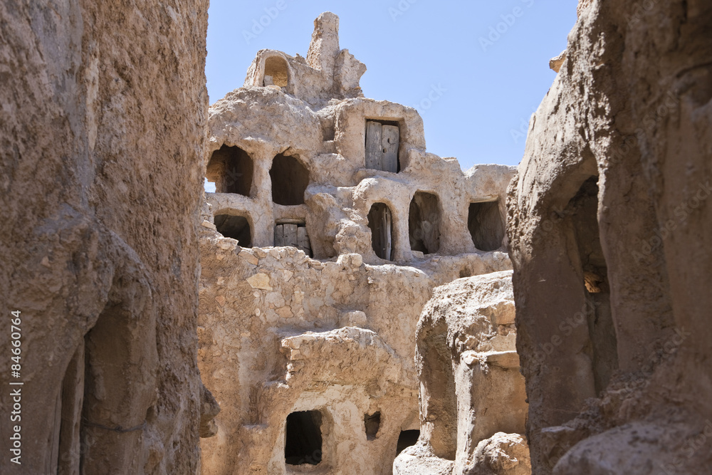 Libya, the riuns of the old Nalut village,the fortified granaries