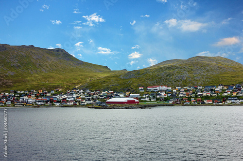 Honningsvag is Norwegian town beyond the Arctic Circle.