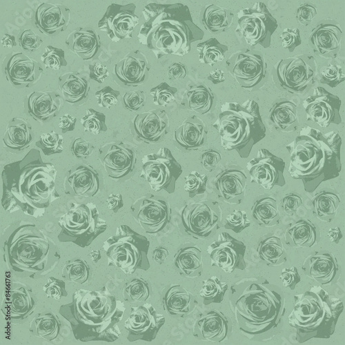 Fototapeta Naklejka Na Ścianę i Meble -  Drawn grunge flowers over canvas texture. Vector illustration
