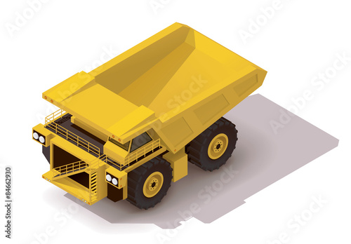 Vector isometric haul truck