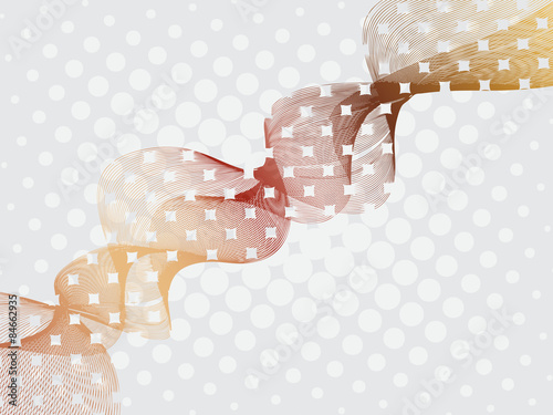 Abstract blend ribbon with halftone effect