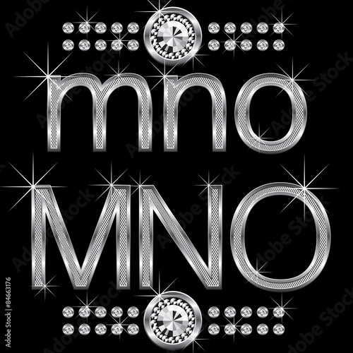 thin metal diamond letters and numbers big and small