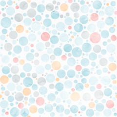 Crédence de cuisine Cercles patrons circle watercolor pastel seamless pattern. Vector background  © ColorValley