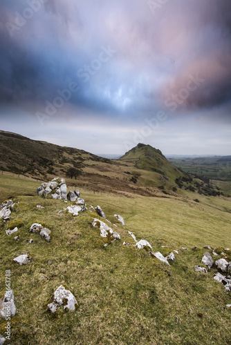 Stunning landscape of Chrome Hill and Parkhouse Hill in Peak Dis