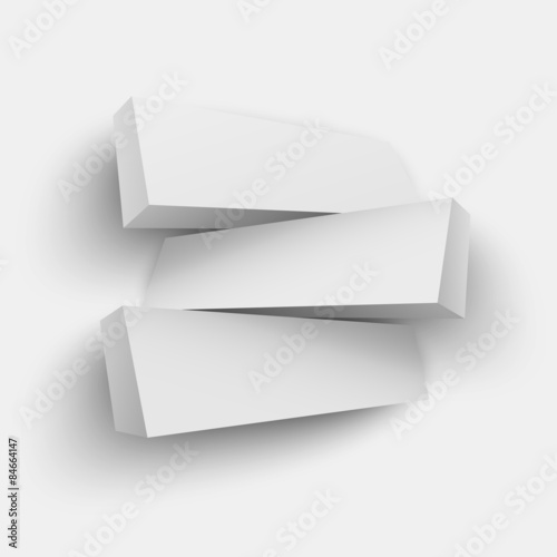 Vector illustration of 3d boards with place for text.
