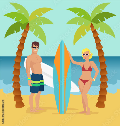 Vector holiday flat illustration