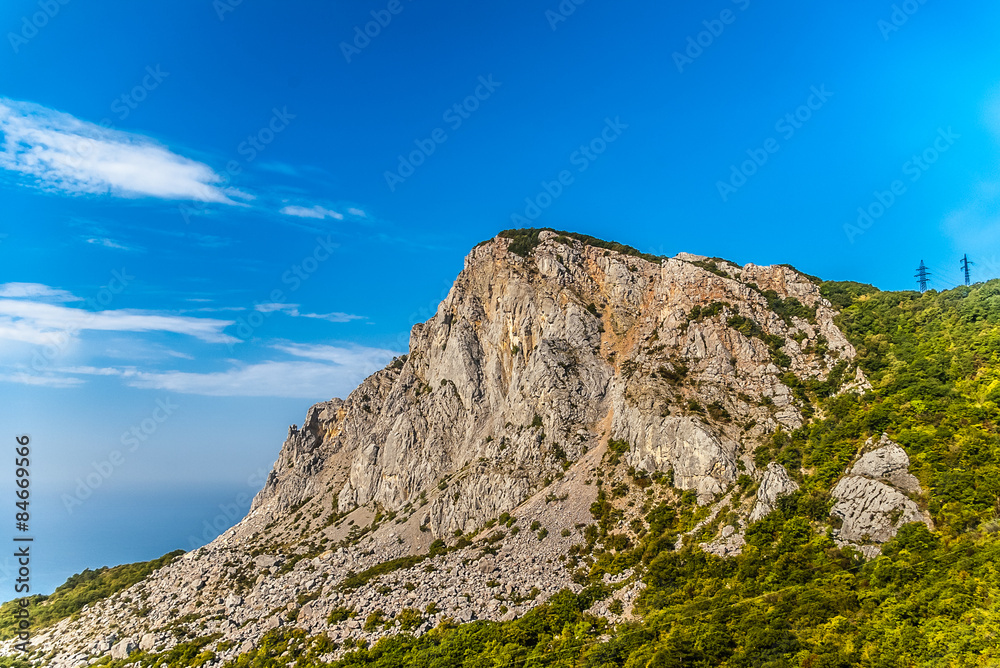 Landscape view on mountain in Crimea