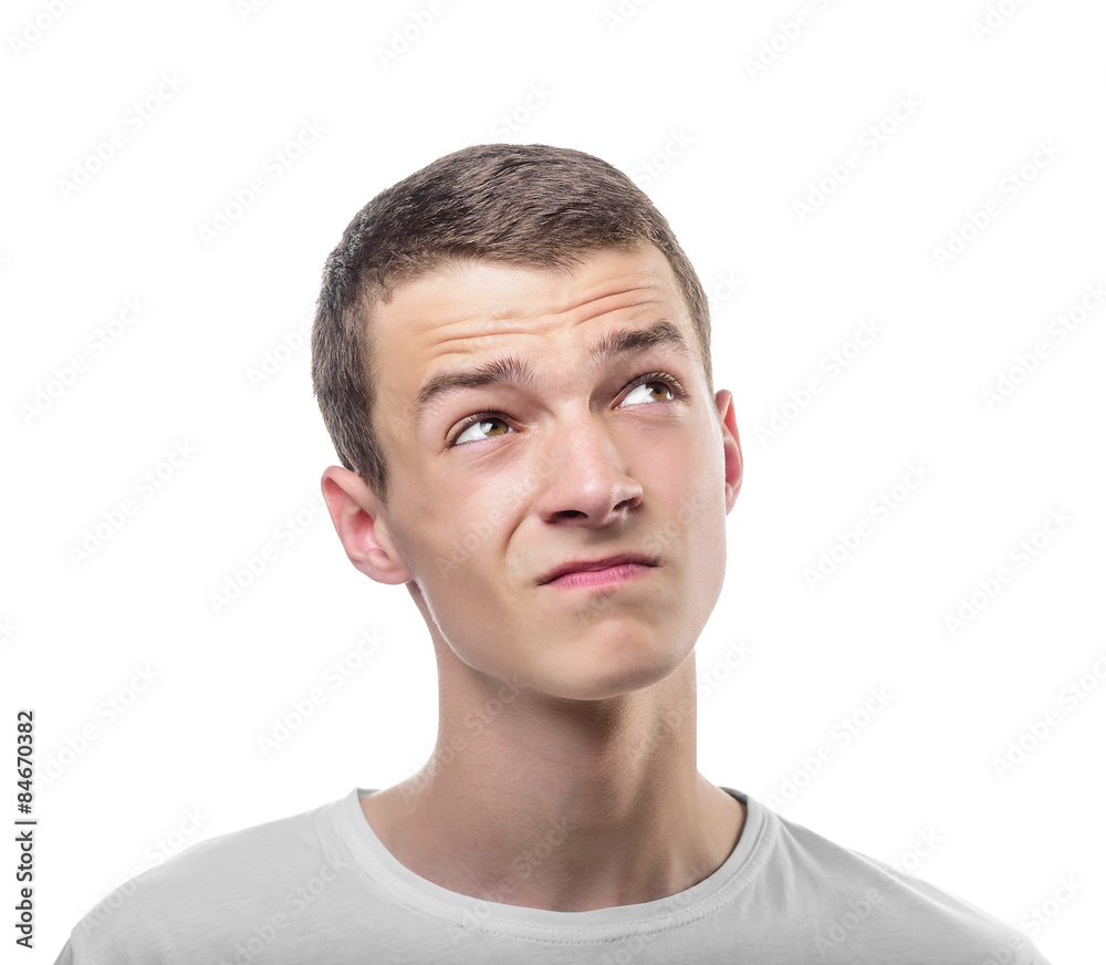 Young thoughtful man. Young thoughtful man.