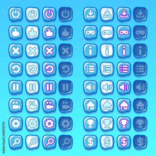 ice game icons buttons icons, interface, ui
